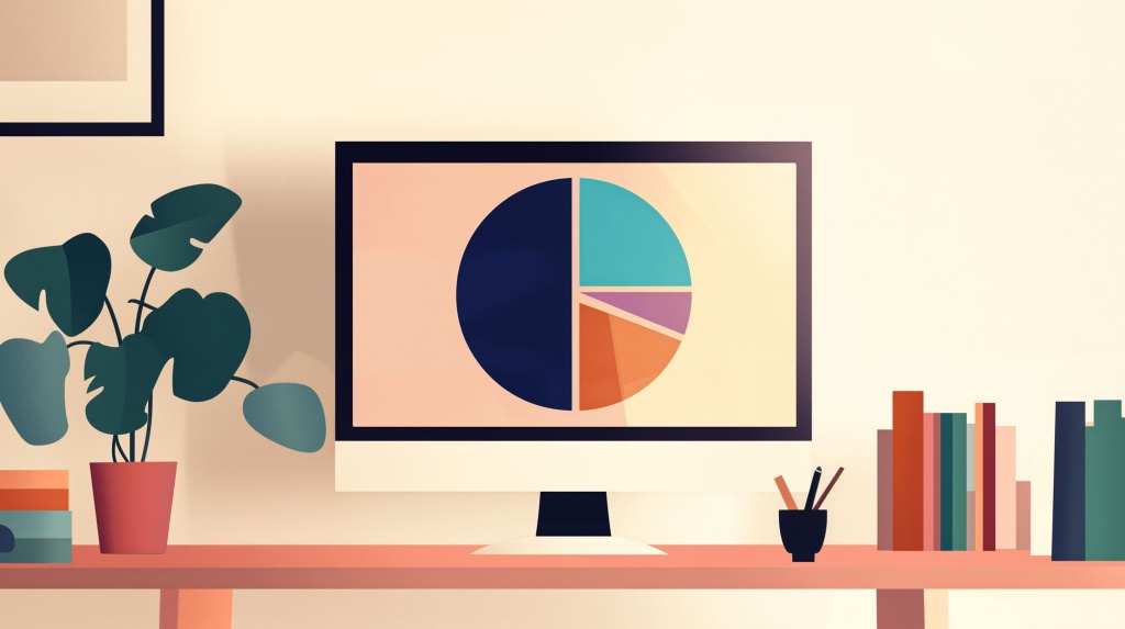 Круговая диаграмма на компьютере Круговая диаграмма на компьютере